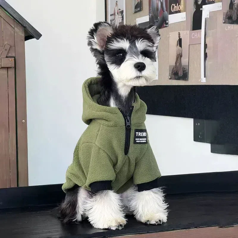 Warm Thickened Fleece-lined Trendy Hoodie For Small Dogs